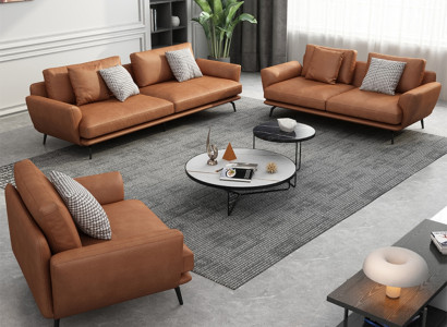 Upholstery Couches Fabric Luxurious Living room Sofa set 3+2+1 Set Suite Leather